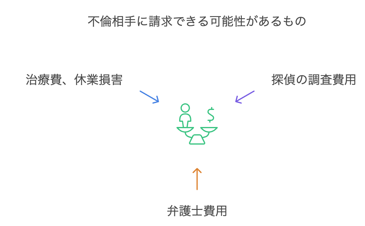 不倫相手に請求できる可能性があるもの