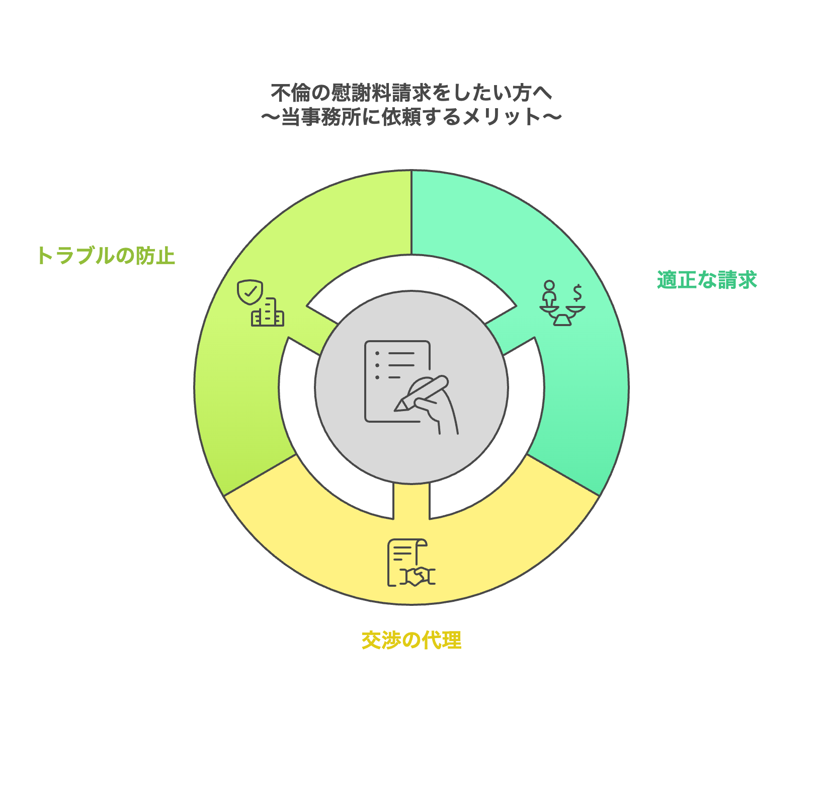 不倫の慰謝料請求をしたい方へ 〜当事務所に依頼するメリット〜