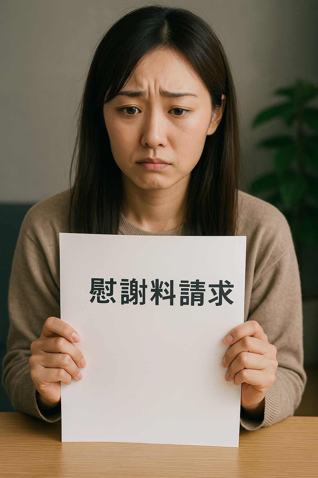 慰謝料請求を受け困っている女性