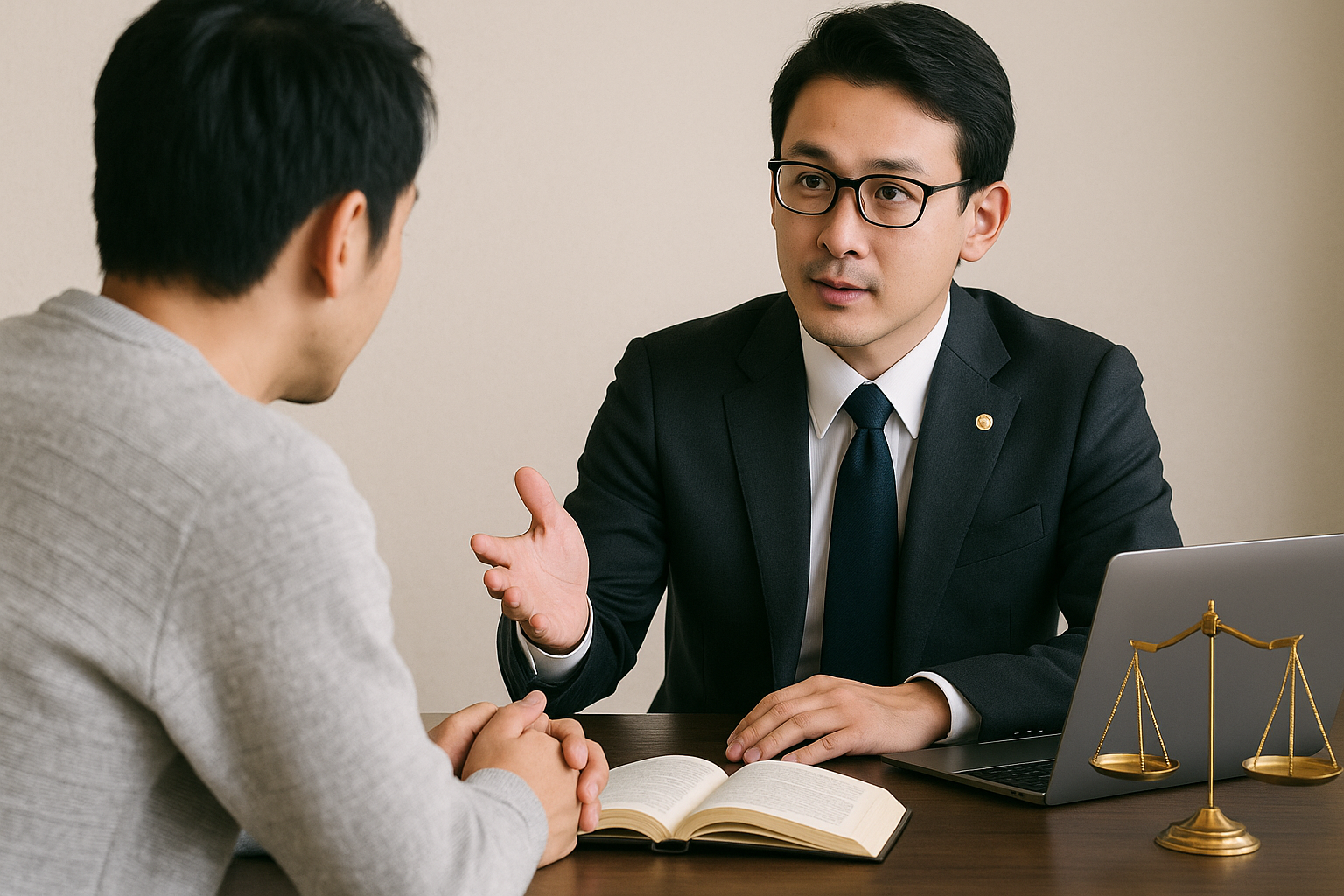 弁護士に相談する様子