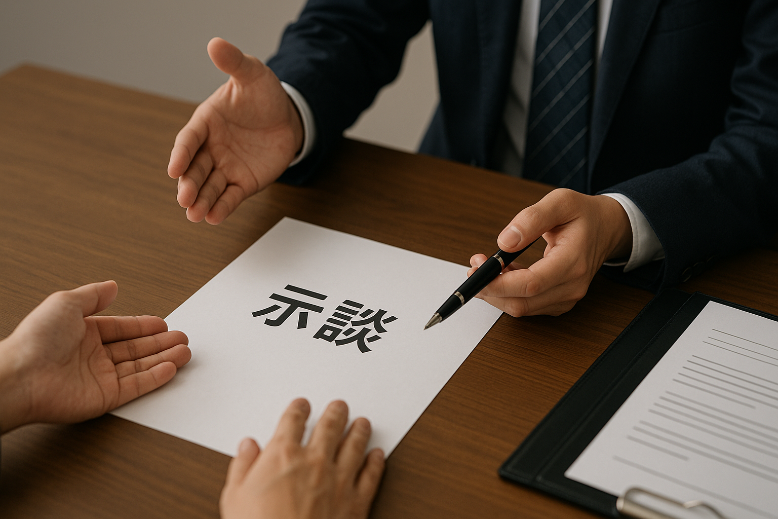 示談している様子