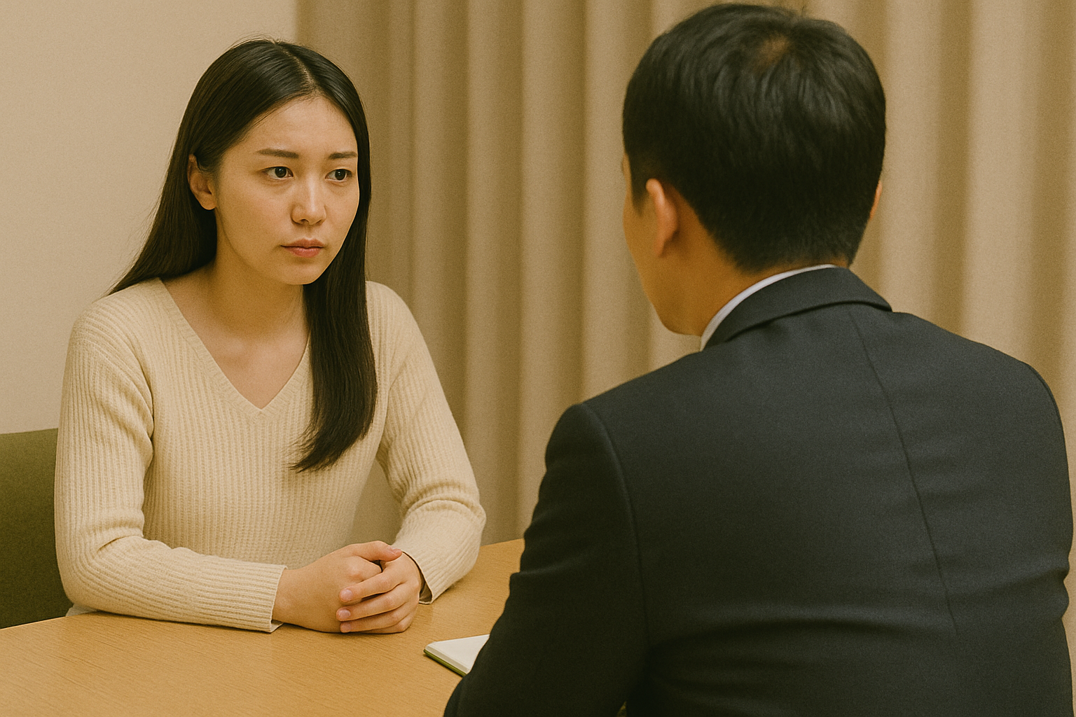 調査会社に相談している様子