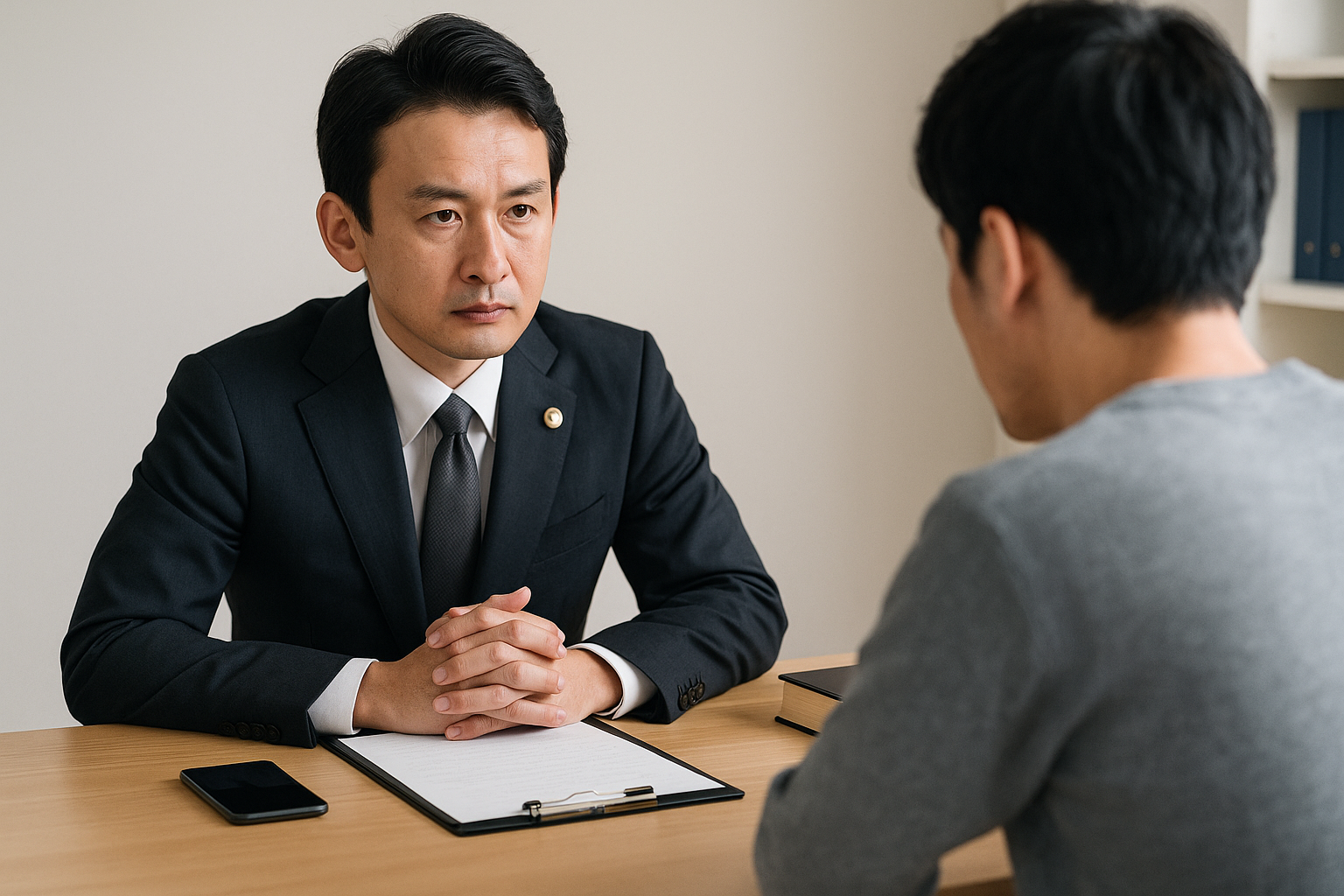 弁護士に相談している様子
