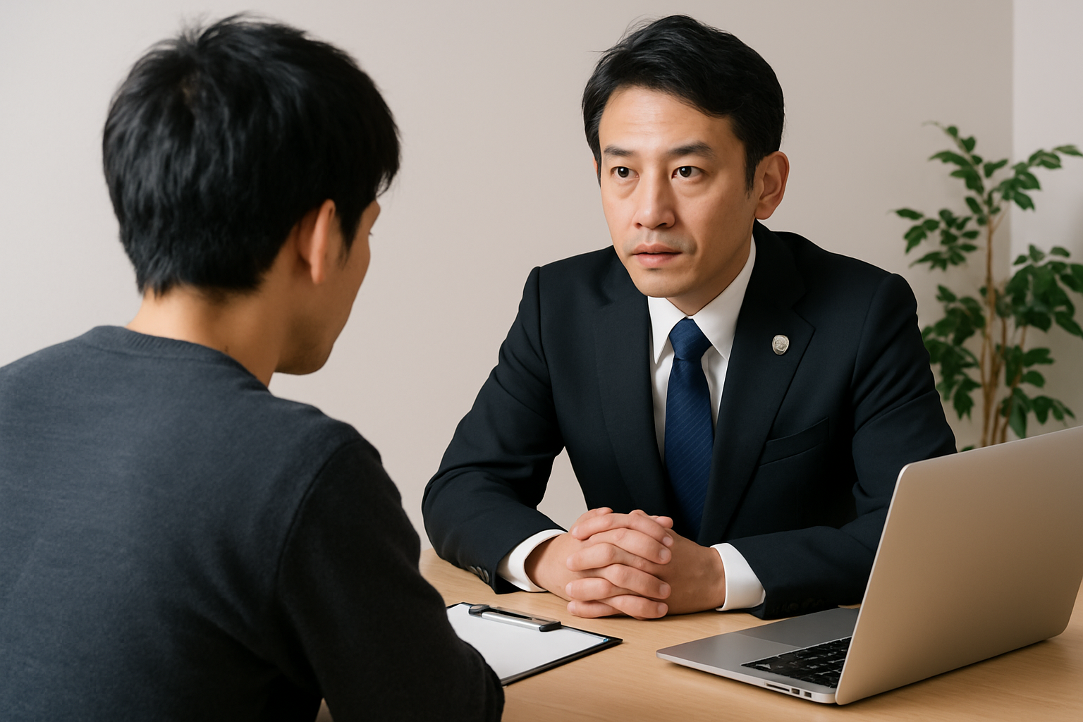 弁護士に相談している様子