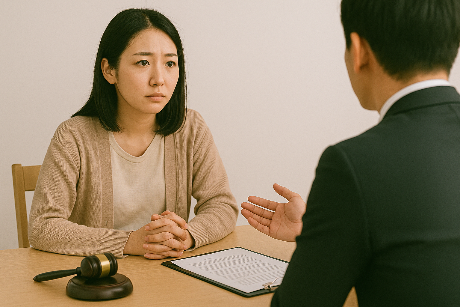 弁護士に相談している人の様子