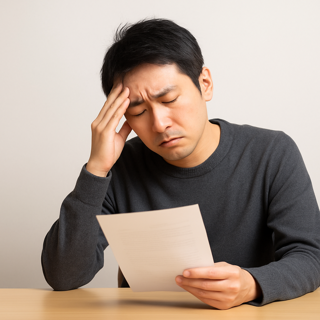 悩んでる男性