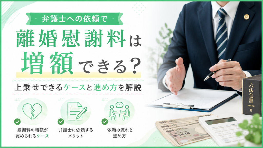 弁護士への依頼で離婚慰謝料は増額できる？上乗せできるケースと進め方を解説