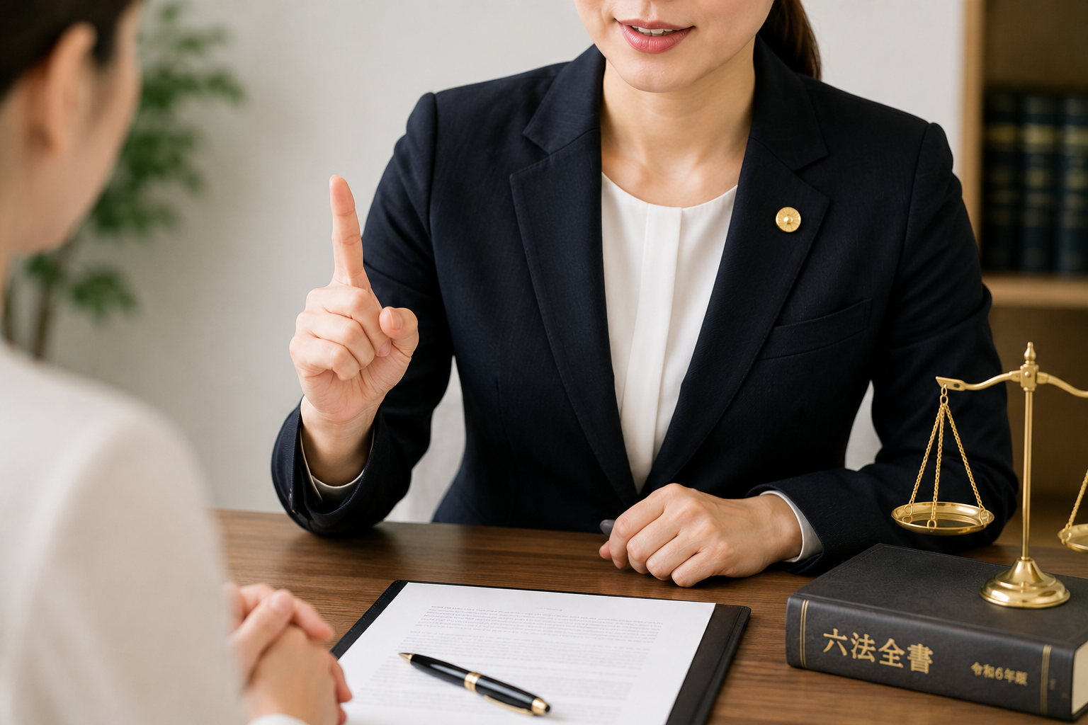 弁護士が注意点を解説している様子