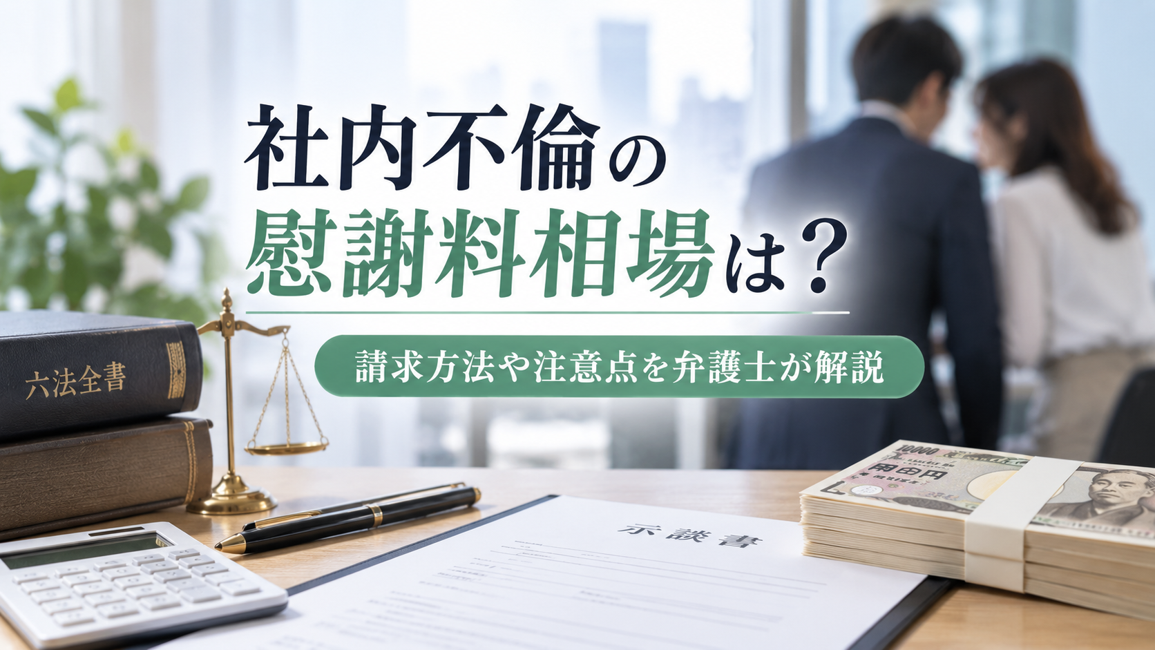 社内不倫の慰謝料相場は?請求方法や注意点を弁護士が解説